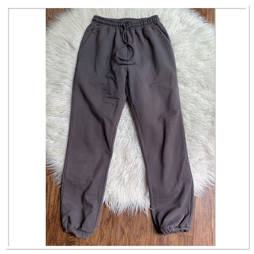 Meshki Sylvia Loopback Joggers Gray Drawstring Waist Size Extra Small